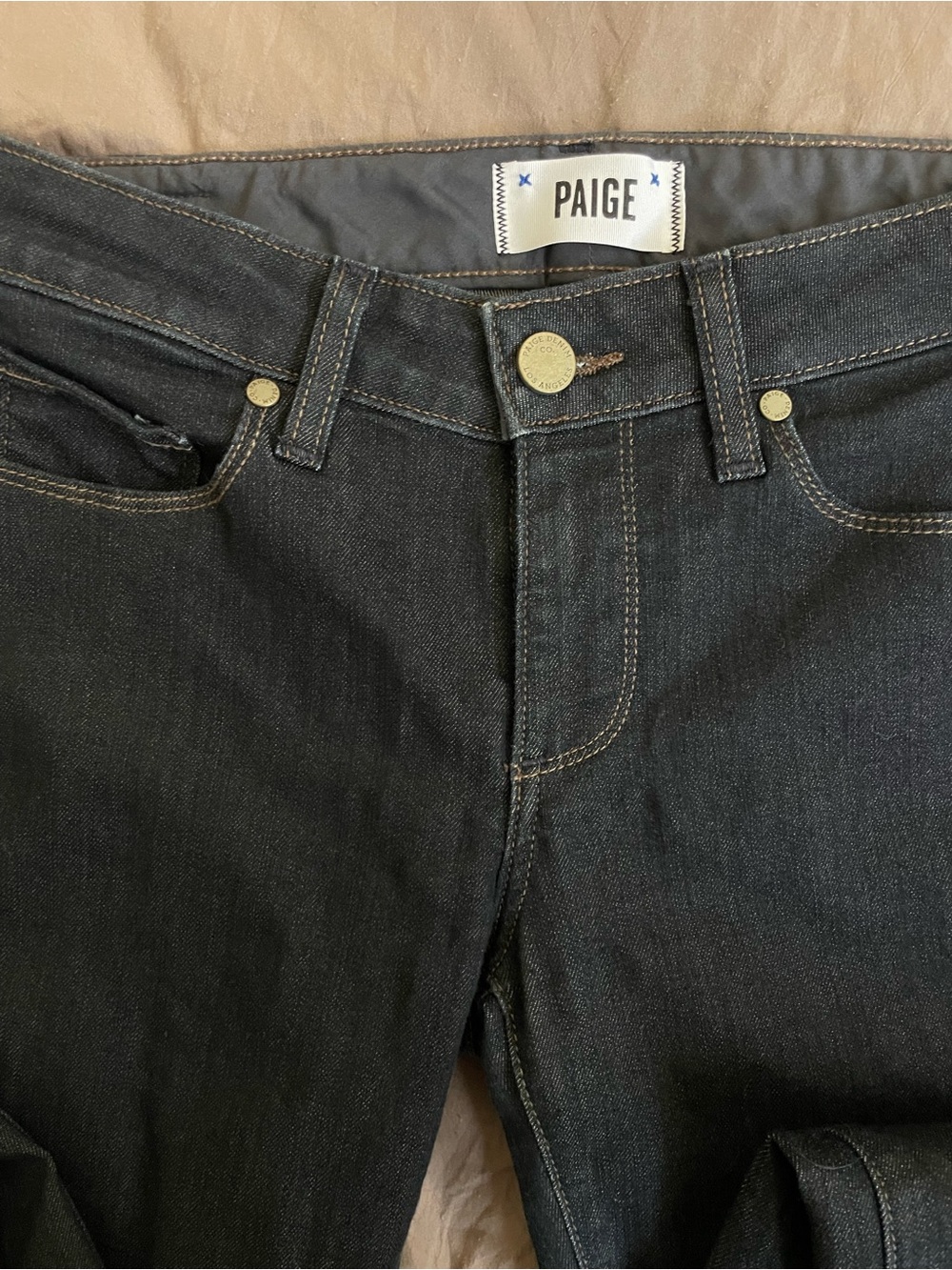 PAIGE Men's Black Slim Straight Jeans